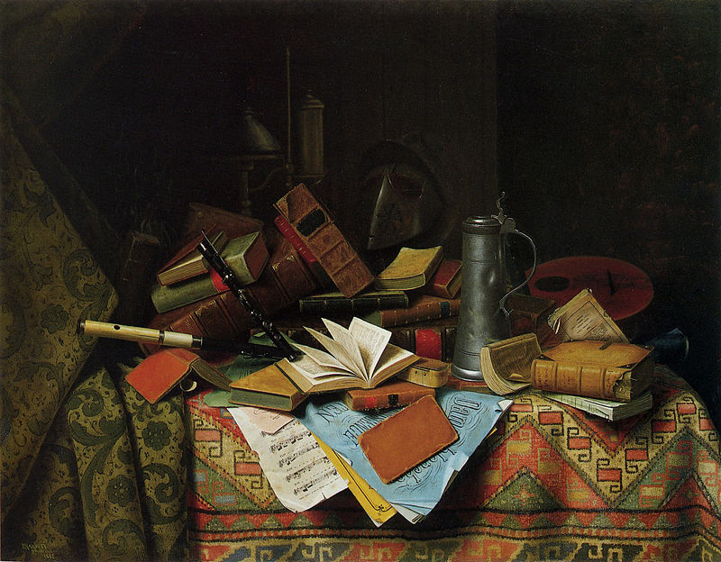 A study table by William Michael Harnett 