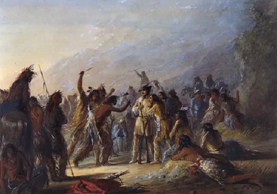 Alfred Miller-Attack by Crow Indians