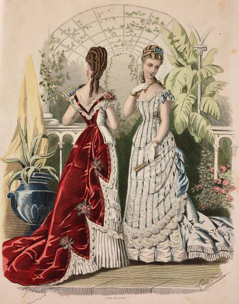 Victorian Bustle - Bustle Dresses-La Mode Illustre- evening parties - 