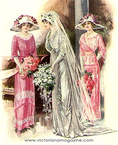 Edwardian times wedding dressing style of women