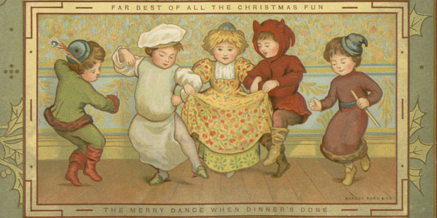 Kate Greenaway Christmas Card Illustration