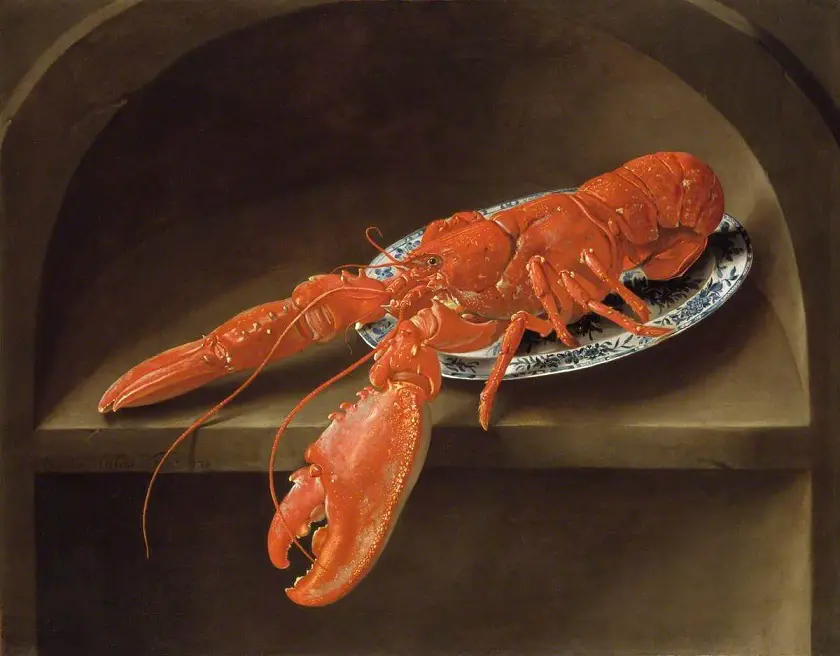Lobster on a Delft Dish