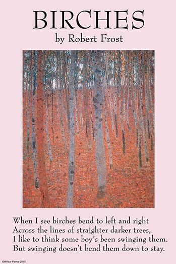 The Book Cover of the poem The Birches