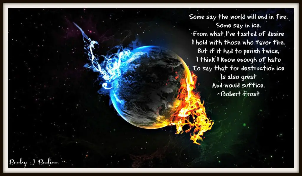 The poem Fire and Ice