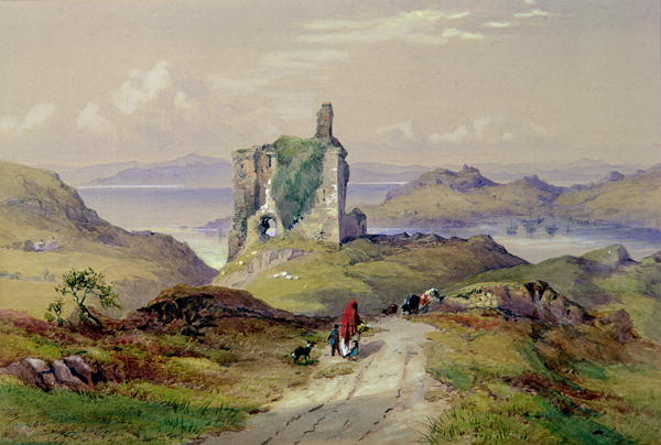 Painting of Thomas Miles Richardson-Tarbert Castle Loch Fyne