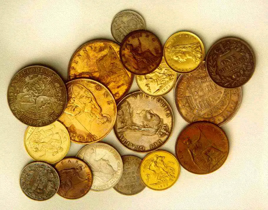 British Currency Coins Money And Pound In Victorian Times