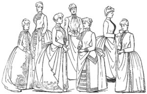 Late Bustle- Victorian Dress 1888- bustle