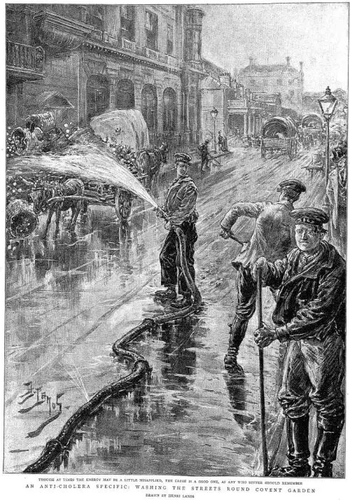 Anti Cholera cleaning of London streets