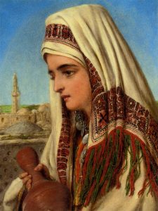 arab-woman-with-a-head-shawl-carrying-water-jug-william-gale