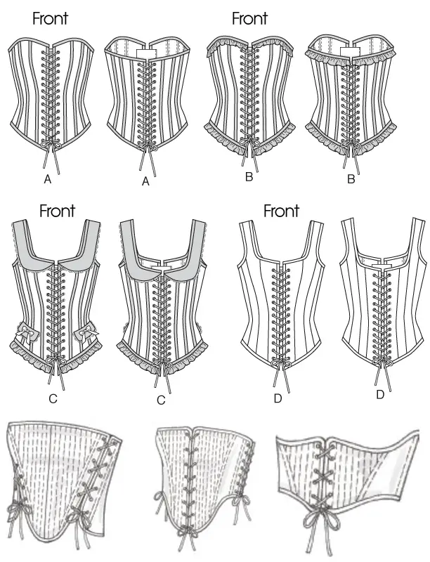 Victorian era Corset designs