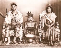 Thailand king Bhumibol and his wife