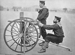 Victorian army weapons: Maxim gun