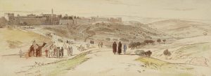 View of Jerusalem 1858 by Edward Lear 1812-1888