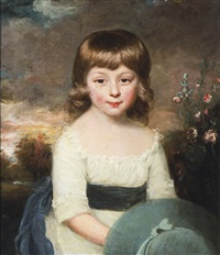 A girl painted by Sir William Beechey