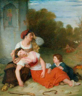 A Peasant Woman Fainting from the Bite of a Serpent