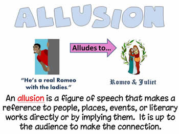 allusion illusion definition lingo mythological webquest hear quizlet figurative task