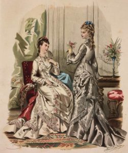 Bustle Dresses-La Mode Illustre- evening bustle gowns