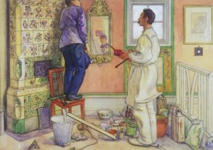 Carl Larsson-My Friends the Carpenter and the Painter