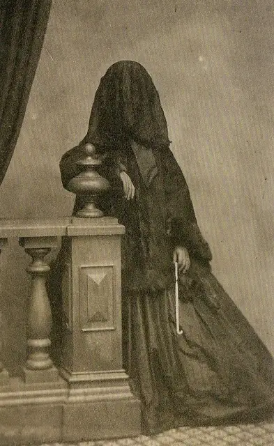 Early Victorian era Mourning Dress