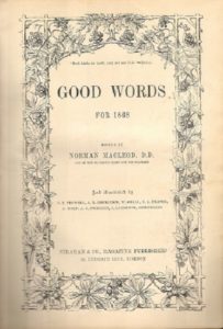 Good Words Cover Page 1868 Edition