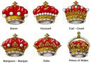 Nobility rank coronets nobility crowns