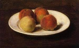 "Plate of Peaches" by Henri Fantin