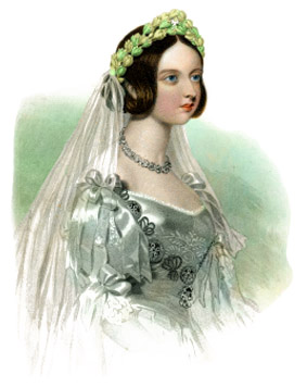Queen Victoria I in wedding dress
