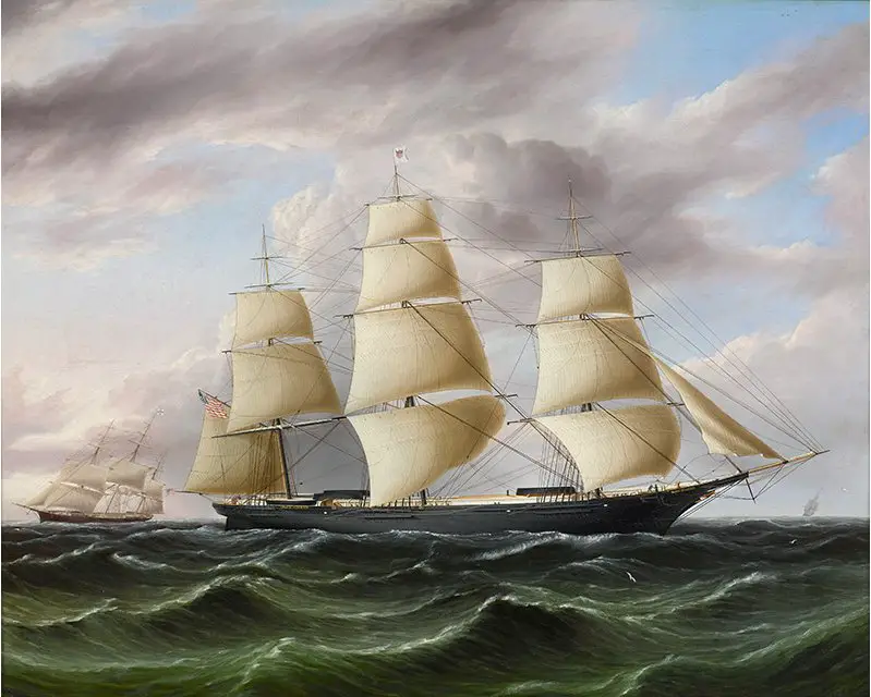 The American Clipper Ship Black Warrior outward Bound
