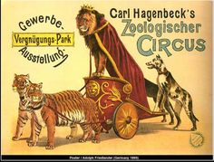 Victorian circus advertising poster