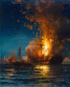 burning-of-the-philadelphia-1897-ed-moran