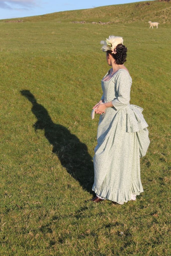 simple and elegant victorian outdoor dress.