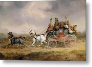 mail-coaches-on-the-road--the-louth-london-royal-mail-progressing-at-speed done by charles-cooper-henderson