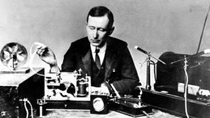 Marconi with his Wireless Telegraph