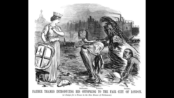 'Father Thames Introducing his Offspring to the Fair City of London' from Punch