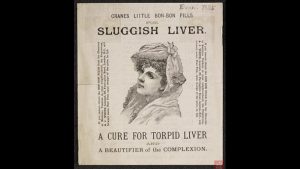 Advertisement for Crane's little bon-bon pills for sluggish liver