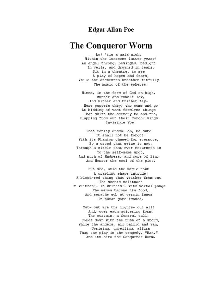The Conqueror Worm Lyrics