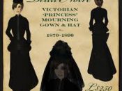 Victorian mourning dress advertise
